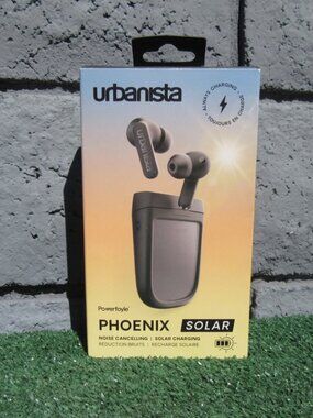 Brand New Urbanista Phoenix Solar Charging Noise Cancelling Headphones Black